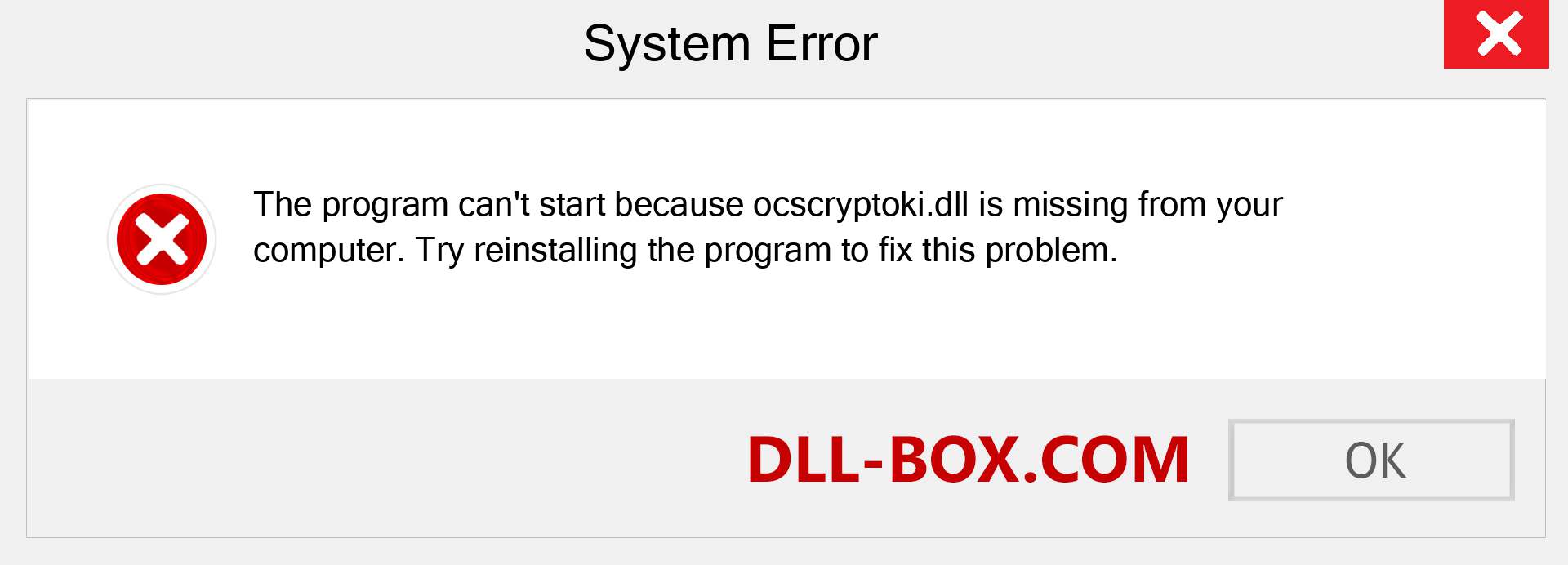  ocscryptoki.dll file is missing?. Download for Windows 7, 8, 10 - Fix  ocscryptoki dll Missing Error on Windows, photos, images